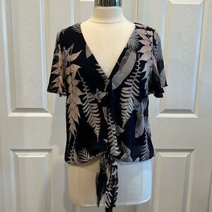 BY TOGETHER Collection Tropical Tie Front Top